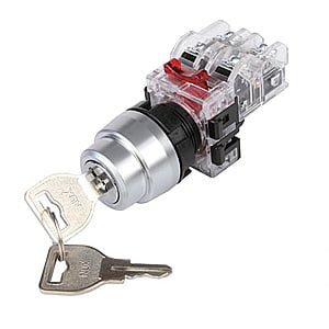 Công tắc chuyển mạch có khóa D16, 3 vị trí, tự giữ, 2a2b, Hanyoung DRK-R3A2